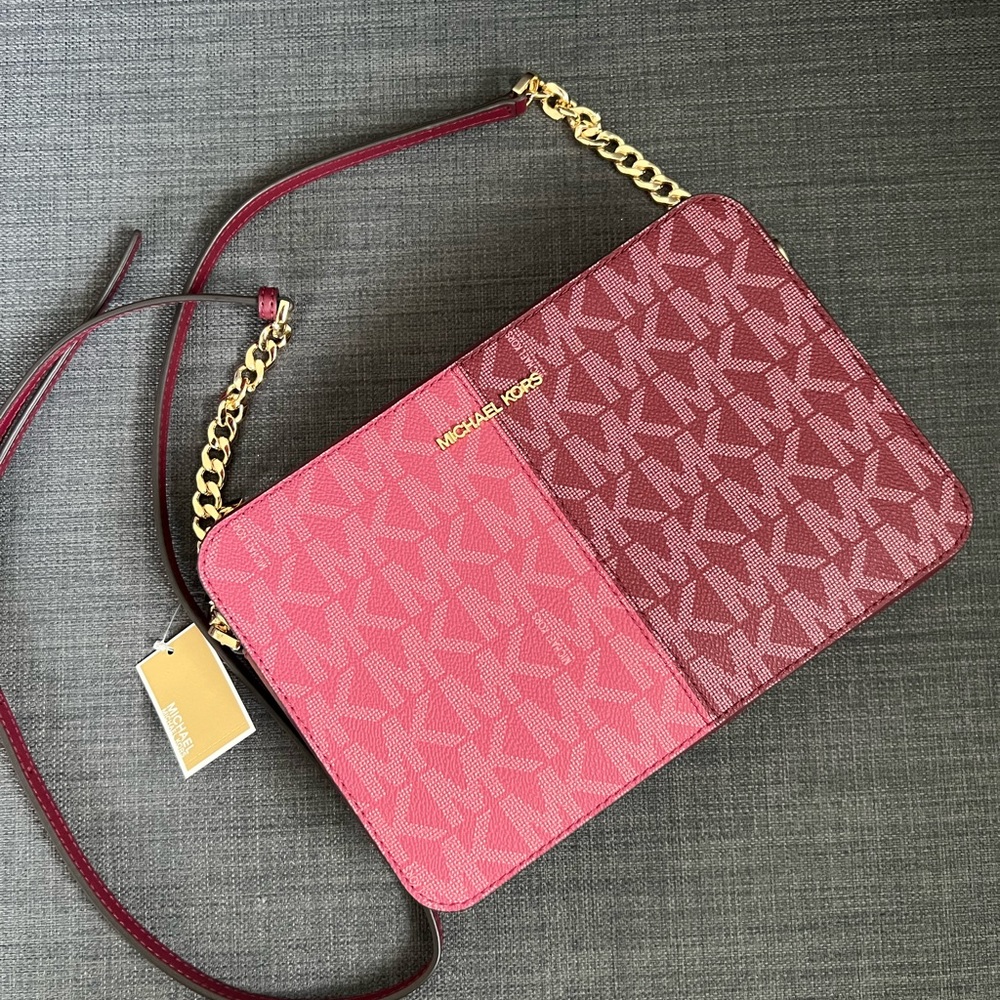 NWT MICHAEL KORS JET SET LARGE EW CROSSBODY BAG